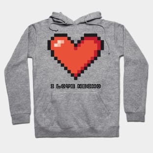 I Love Necho Pixel Art Hoodie